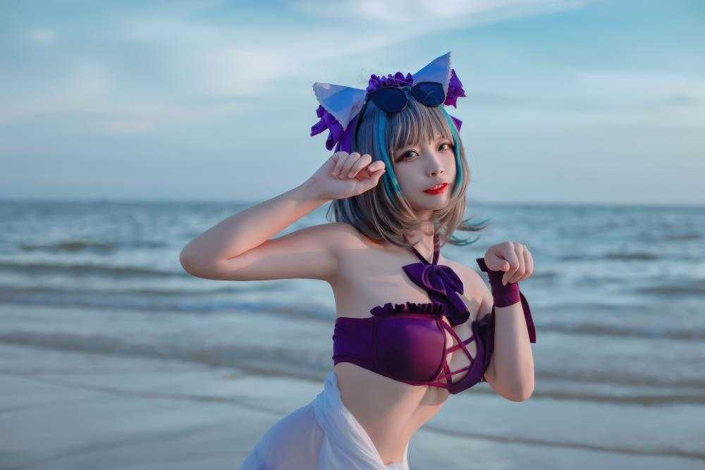 二佐Nisa - 碧蓝航线 柴郡泳装 [30P/375M] 3