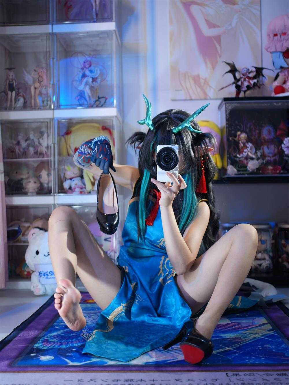 白栎Shirly - 明日方舟 夕·染尘烟旗袍 [130P/26V/4.07G] 1